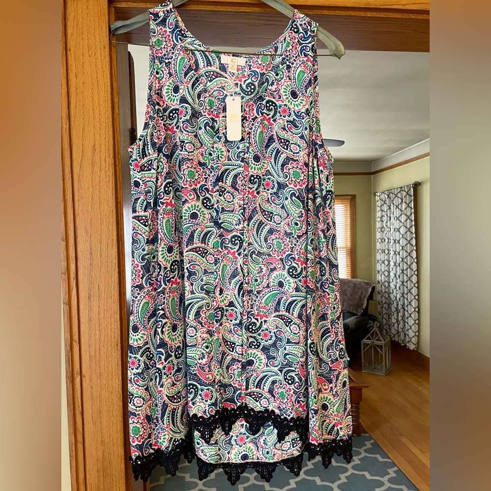 Charming Charlie Long Colorful Tank - Size Medium